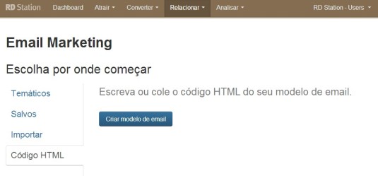 Criação de email marketing com código HTML