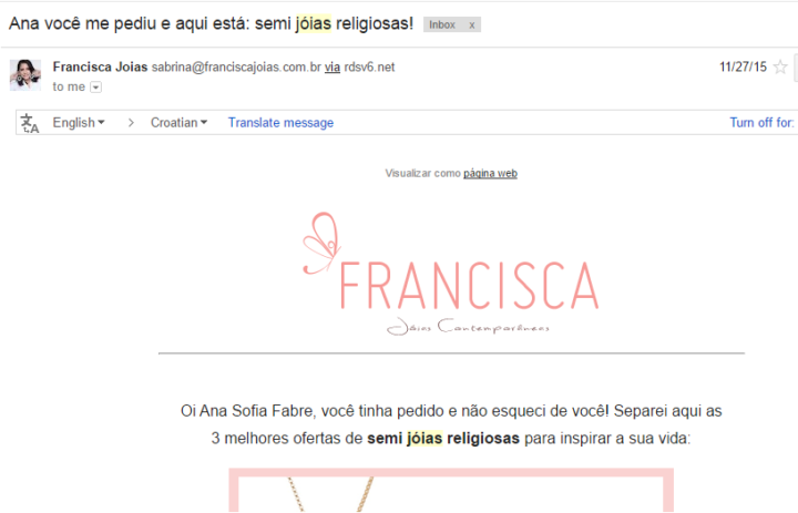 email marketing- francisca joias - rd station
