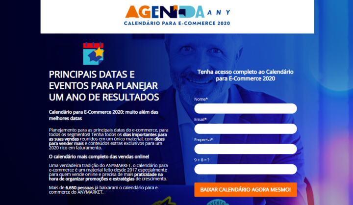 exemplo de landing page anymarket